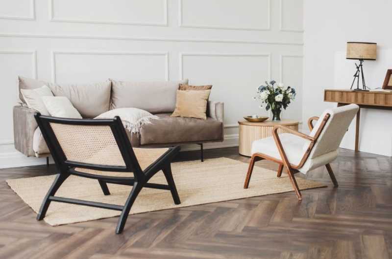 deco salon industriel scandinave